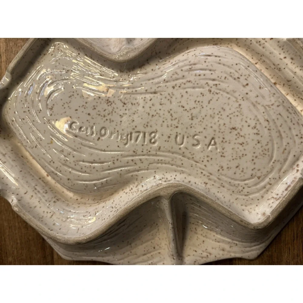 California Pottery Vintage Sunflower Ashtray USA Mid Century Modern 1718 - Picture 6 of 6